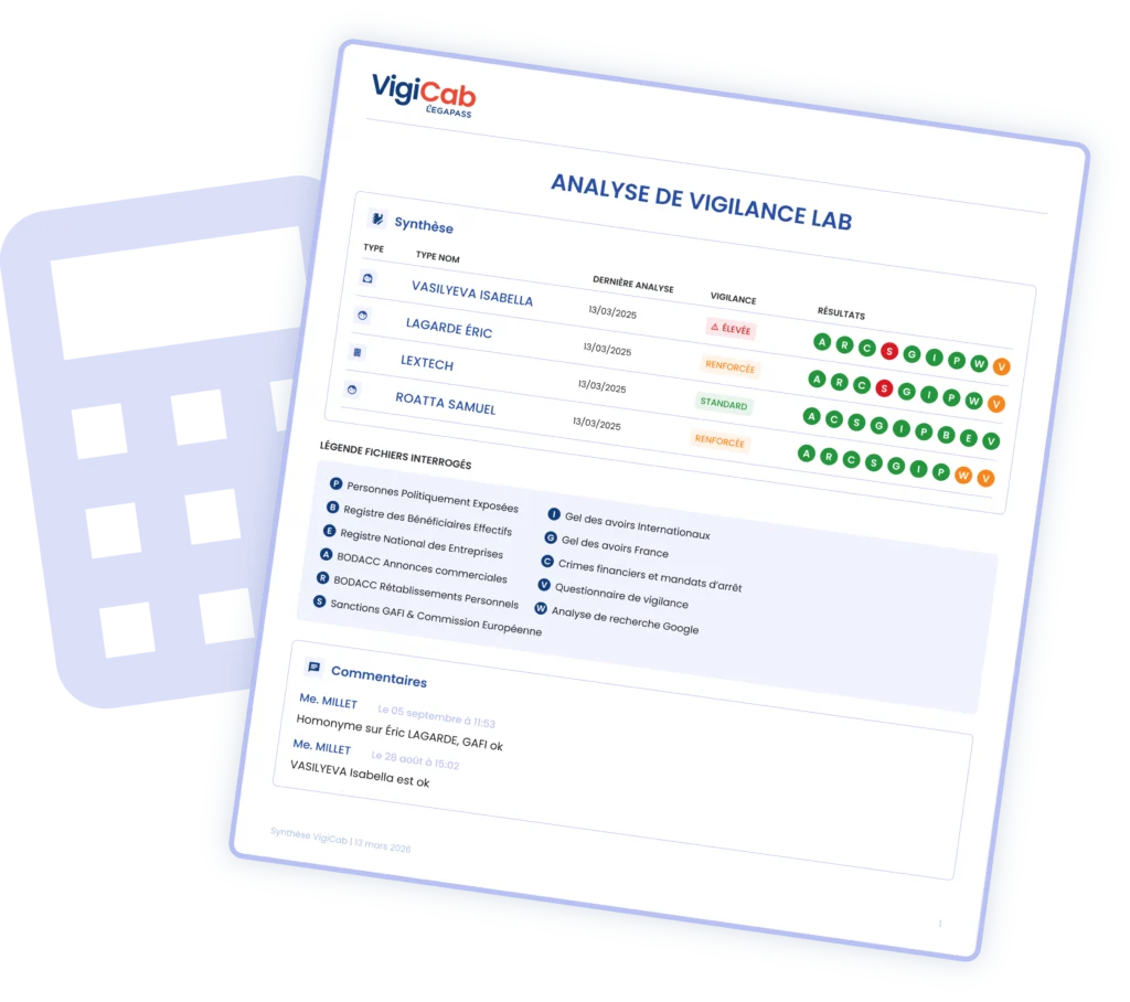 VigiCab - Obligations de vigilance LAB